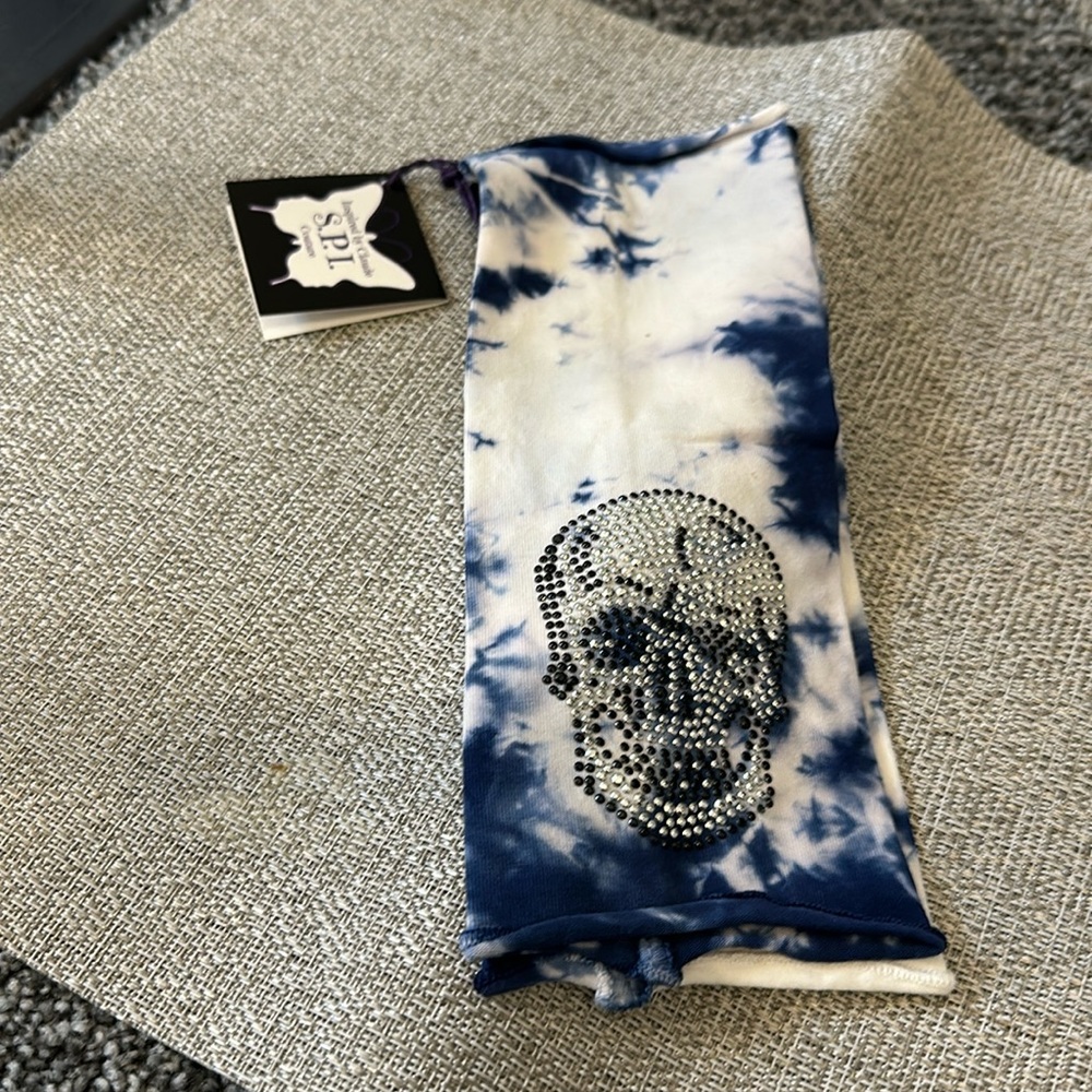 Tye dye skeleton fingerless gloves by SPI Conture - never used